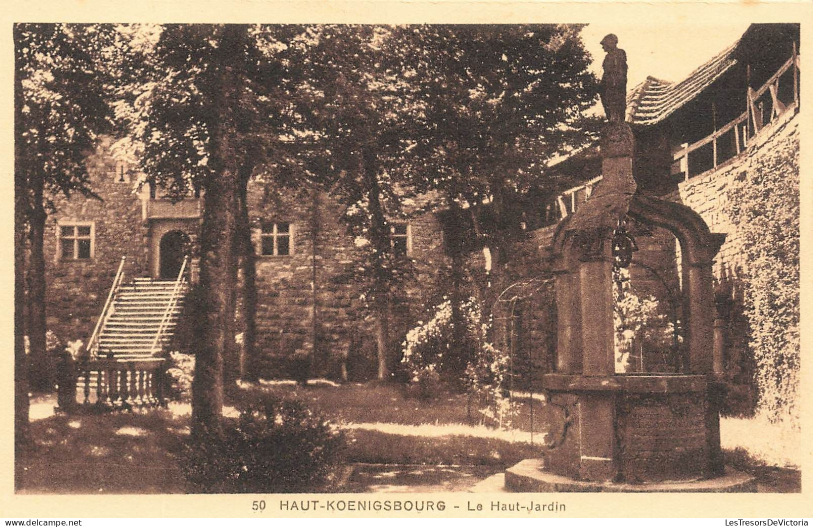 FRANCE - Haut-Koenigsbourg - Vue Générale - Le Haut Jardin - Carte Postale Ancienne - Alsace