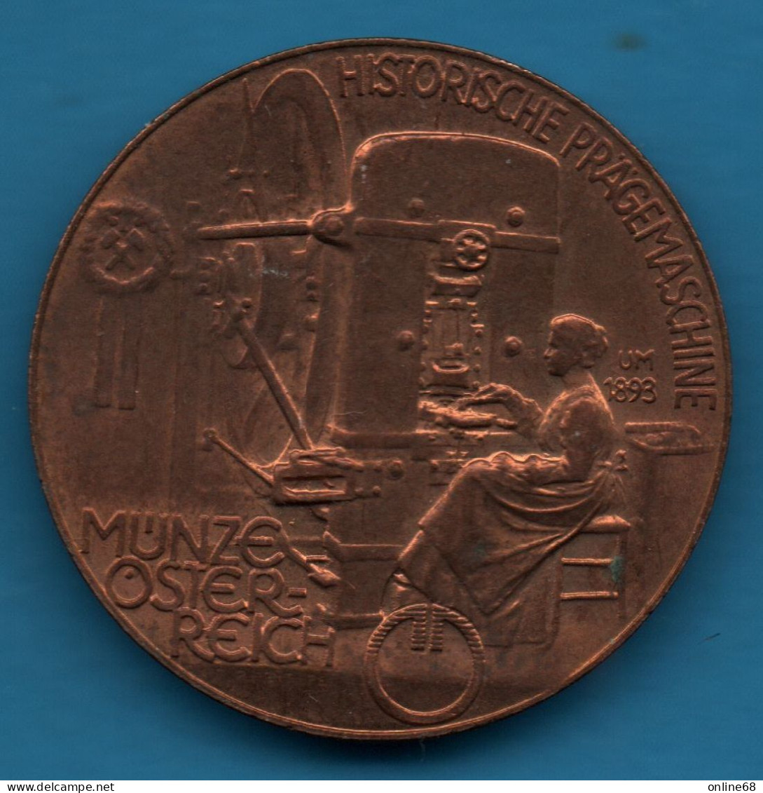 SUISSE JETON MÜNZENMESSE 1993 BASEL MÜNZE ÖSTERREICH PRÄGEMASCHINE UM 1893 TOKEN - Gewerbliche