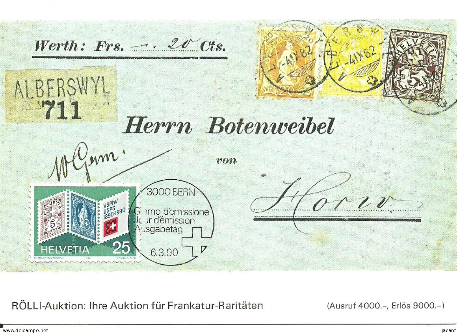 Carte Maximum - Suisse - 100 Ans USPS Reprodution De Lettre Suisse Avec Timbres - Cartoline Maximum