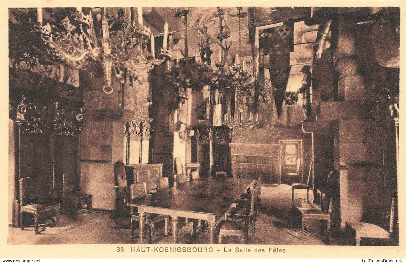 FRANCE - Haut-Koenigsbourg - Vue Générale De La Salle Des Fêtes - Carte Postale Ancienne - Alsace