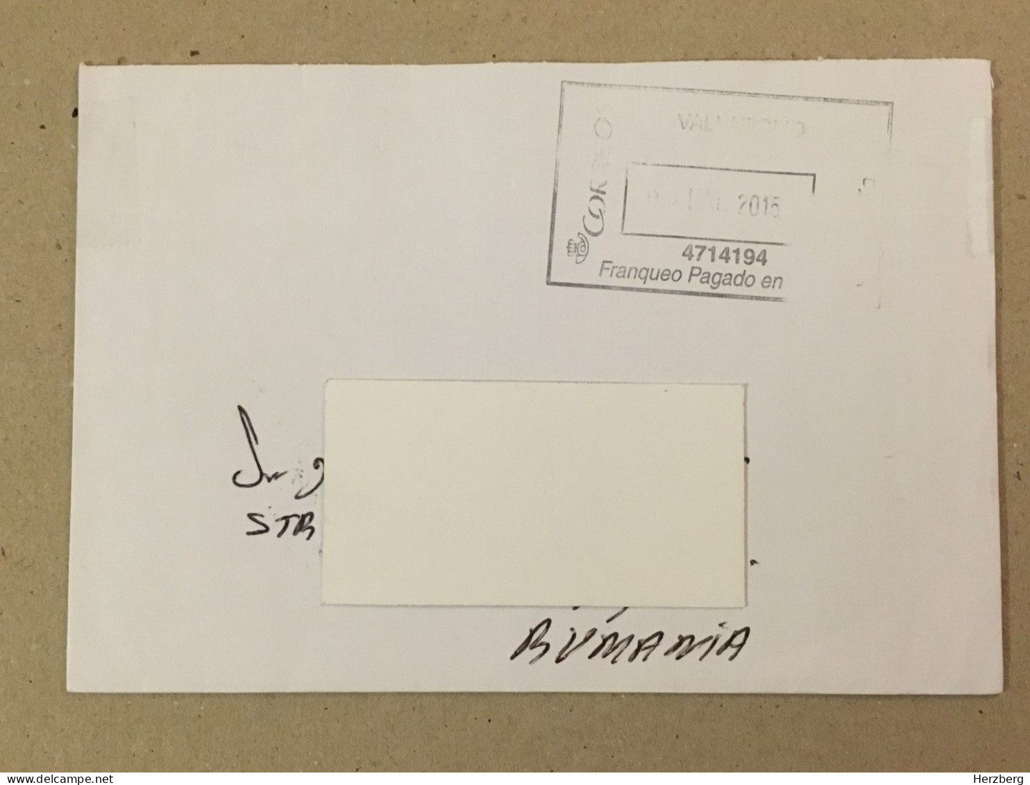 Espana Spain Correos  - Used Letter Stationery Cover Stamp 2015 - Other & Unclassified