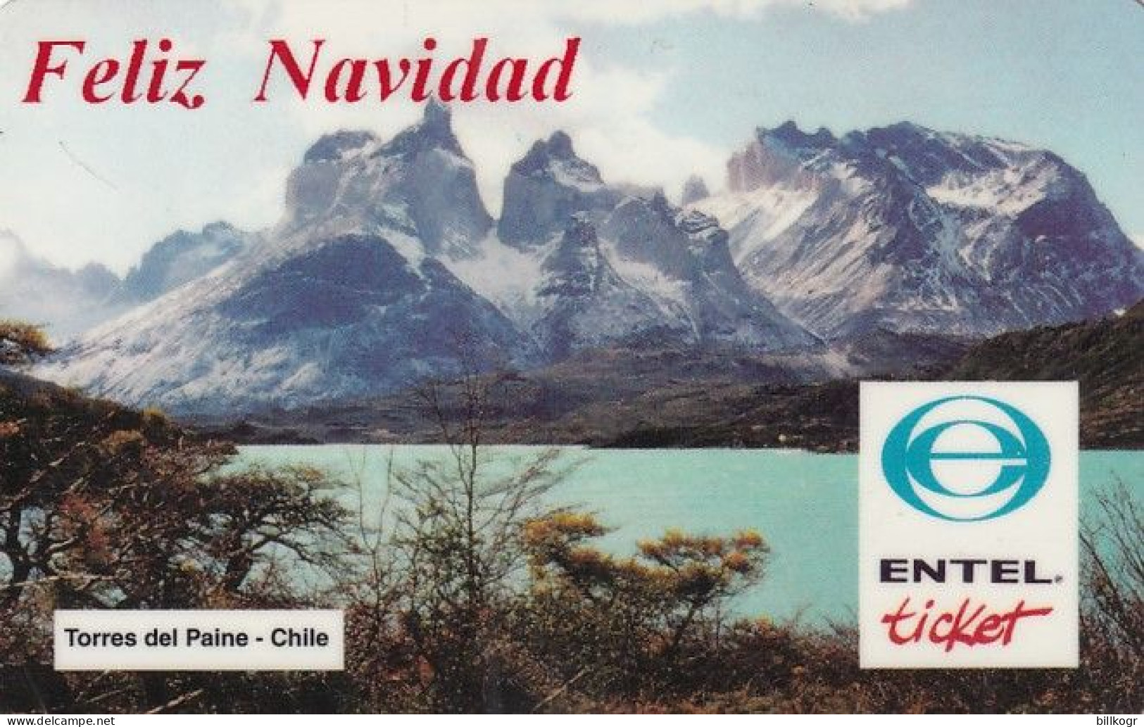 CHILE - Torres Del Paine, ENTEL Prepaid Card, First Issue $5000, Tirage 20000, Exp.date 31/10/97, Used - Chili