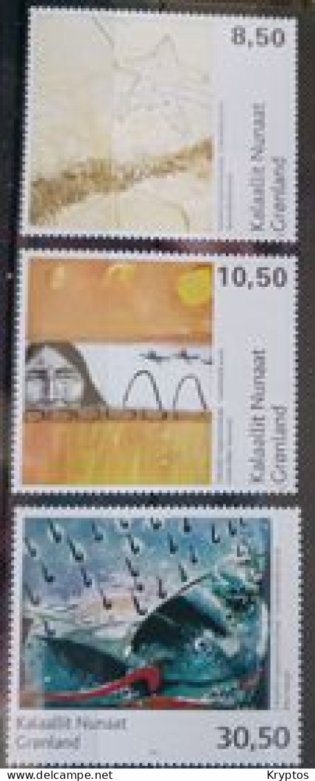 Greenland 3 Paintings (3 Stamps). All MINT - Nuovi