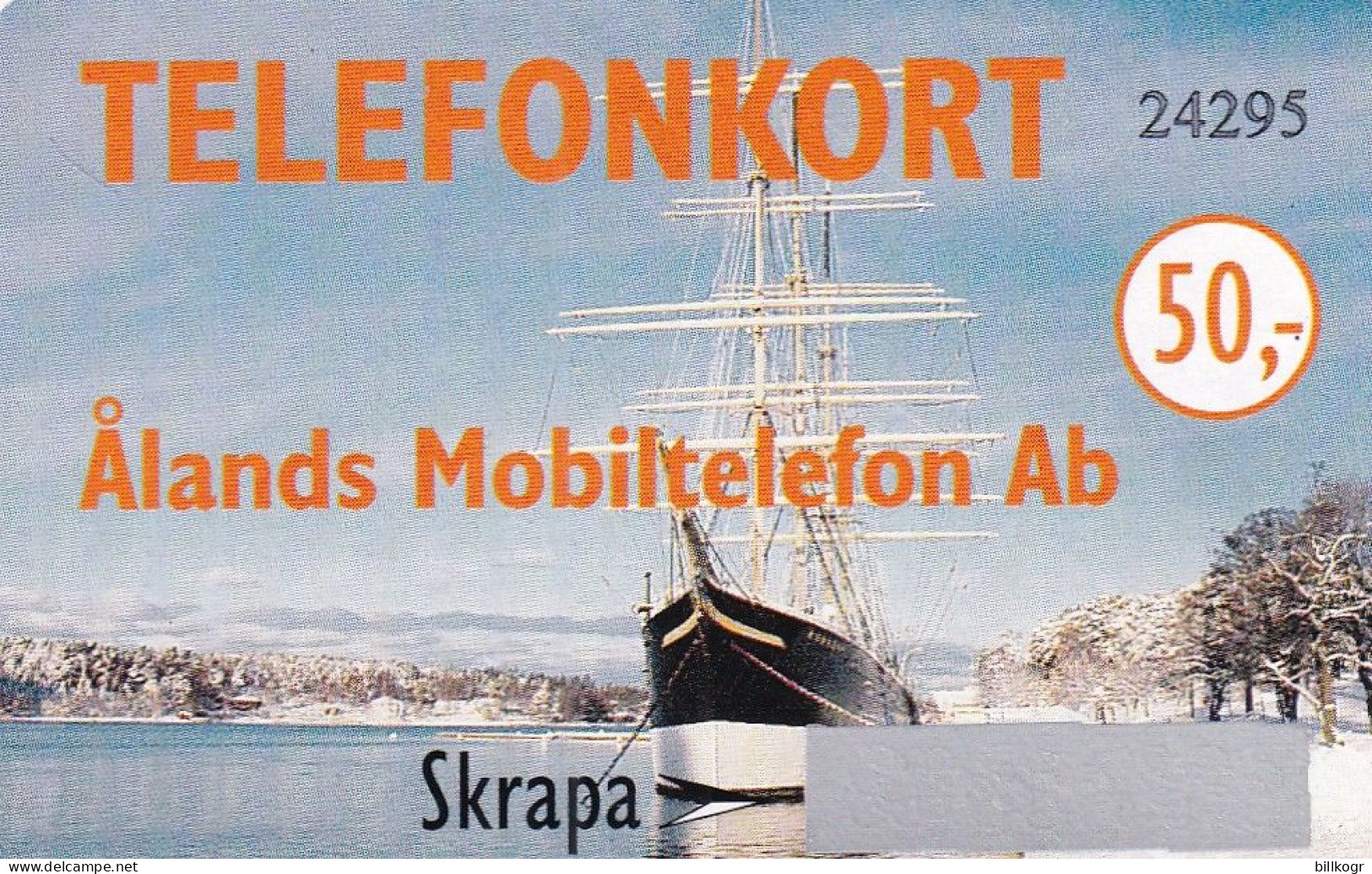 ALAND ISLANDS - Pommern In The Winter, Alands Mobiltelefon Prepaid Card 50 Mk, Tirage 3000, 02/98, Mint - Aland