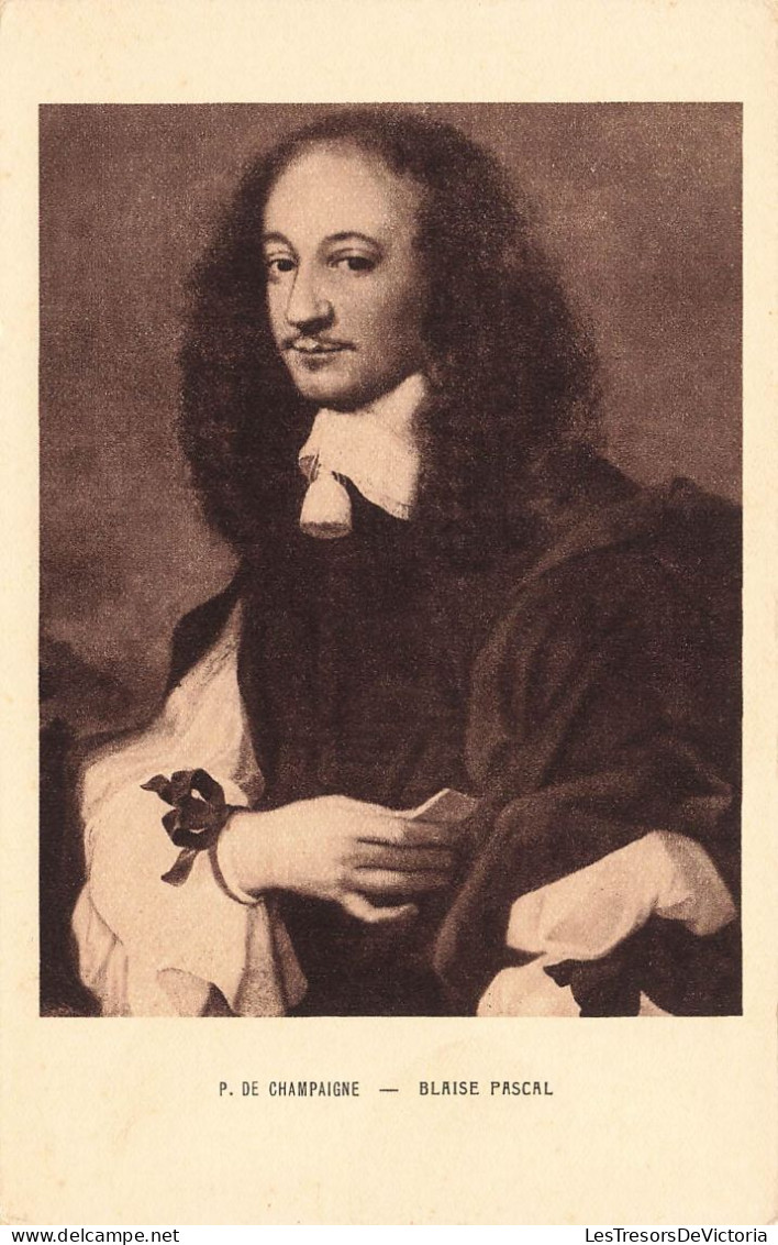 CELEBRITE - Personnage Historique - P De Champaigne - Blaise Pascal - Carte Postale Ancienne - Personaggi Storici