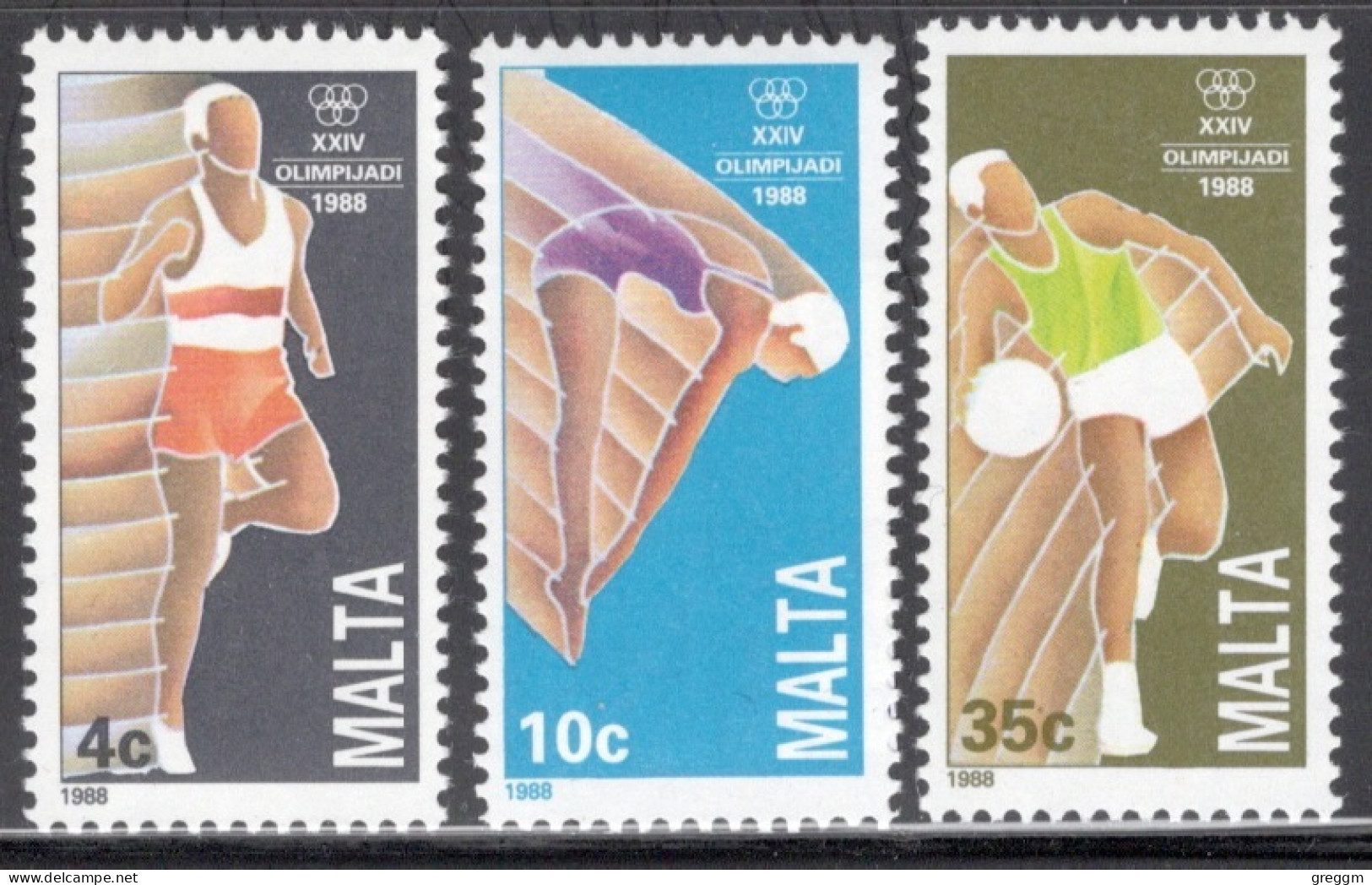 Malta 1988 Set Of Stamps To Celebrate Olympic Games - Seoul, South Korea In Unmounted Mint. - Malte