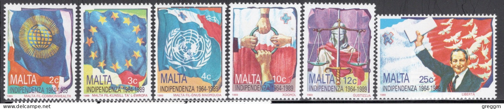 Malta 1989 Set Of Stamps To Celebrate The 25th Anniversary Of Independence In Unmounted Mint. - Malte