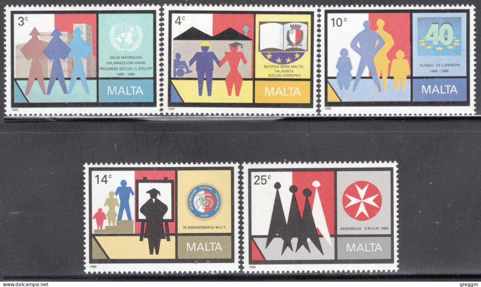 Malta 1989 Set Of Stamps To Celebrate Anniversaries And Events In Unmounted Mint. - Malte