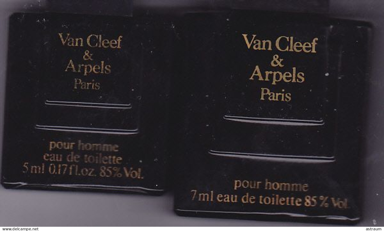 Lot 2 Miniature Vintage Parfum - Van Cleef & Arpels - EDT - Pleines Sans Boite 5ml & 7ml - Miniaturen Flesjes Heer (zonder Doos)