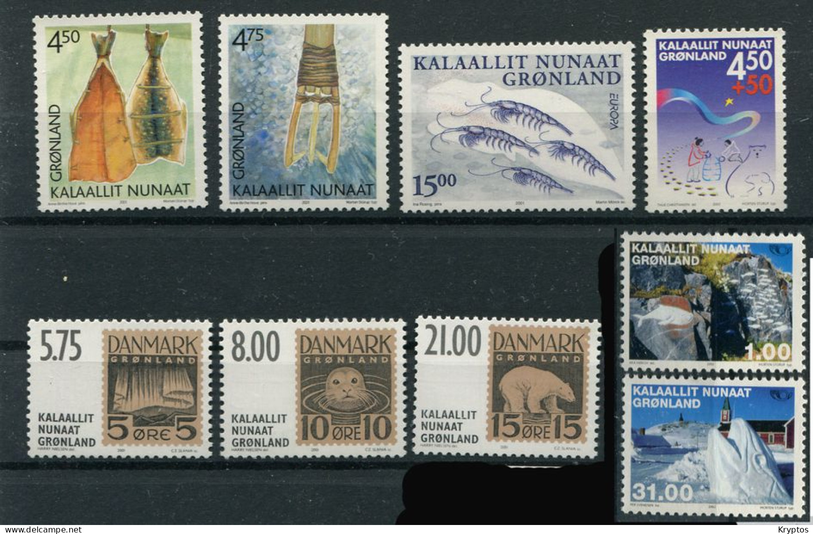 Greenland 2001-02. 9 Stamps. All MINT - All In Complete Sets - Neufs