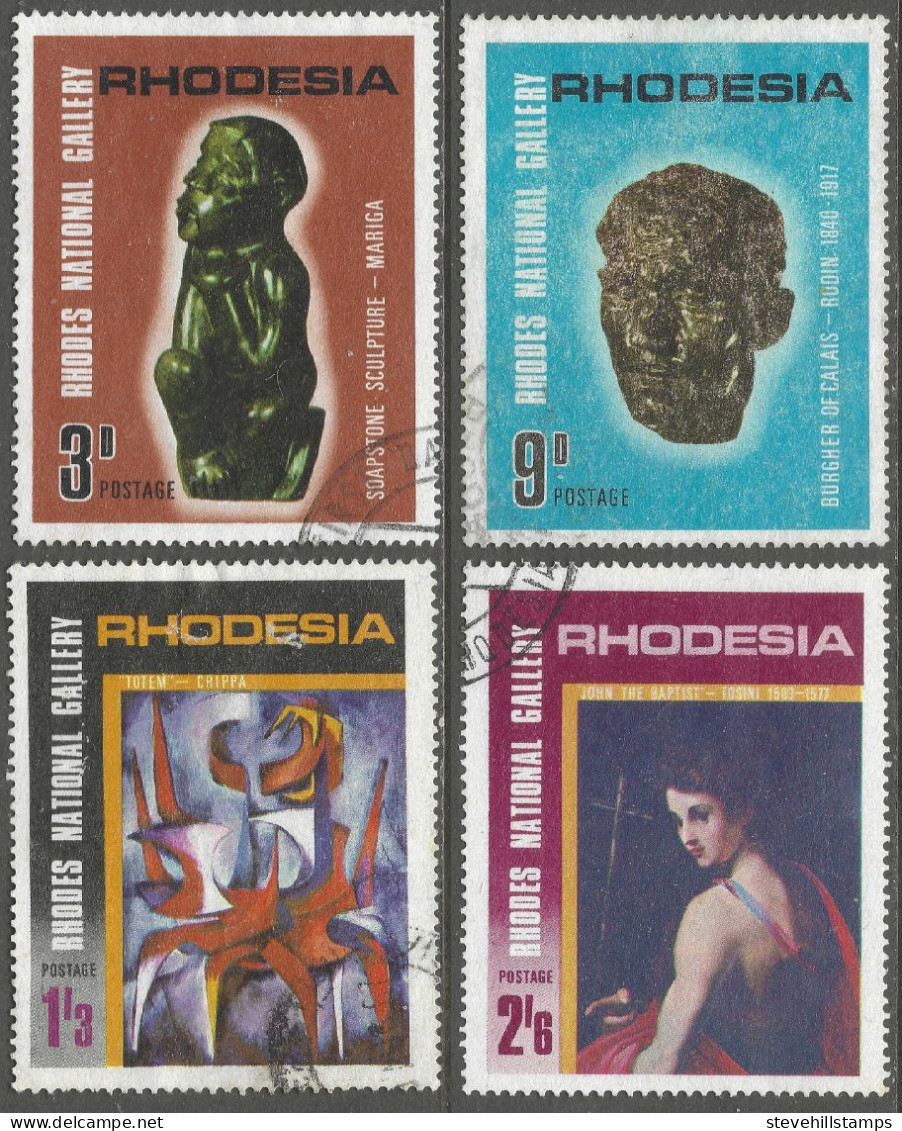 Rhodesia. 1967 10th Anniv Of Opening Of Rhodes National Gallery. Used Complete Set. SG 414-417 - Rhodésie (1964-1980)