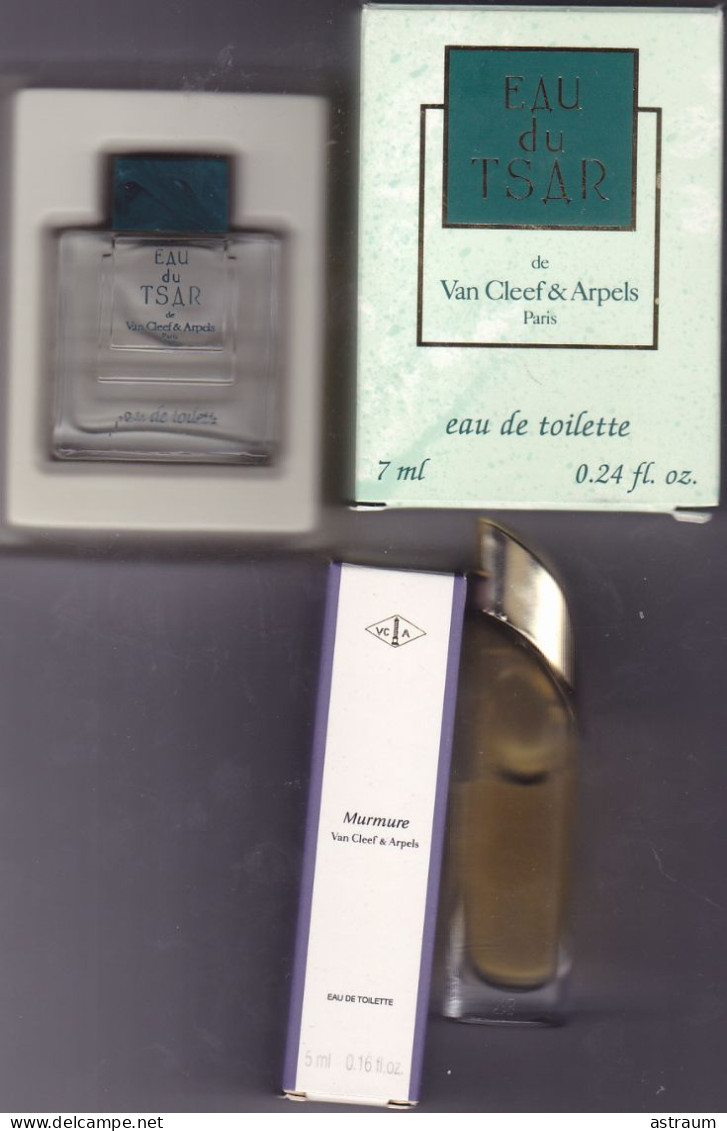 Lot 2  Miniature Vintage Parfum - Van Cleef & Arpels - Tsar & Murmure- EDT - Pleine Avec Boite 7ml & 5ml - Miniaturas Mujer (en Caja)