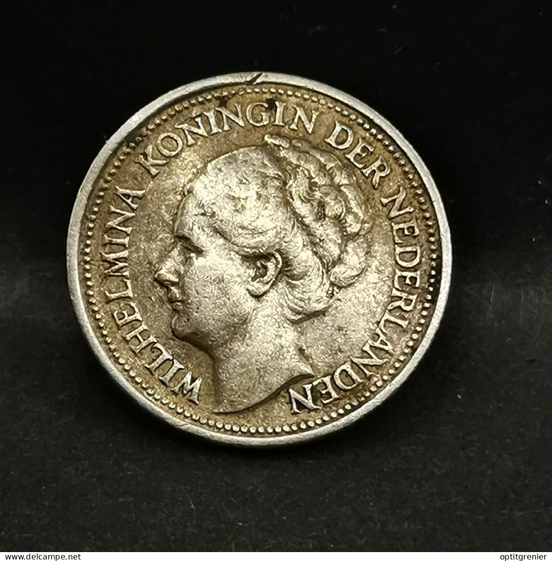 10 CENTS 1928 ARGENT WILHELMINA PAYS BAS / NEDERLAND SILVER - 10 Cent