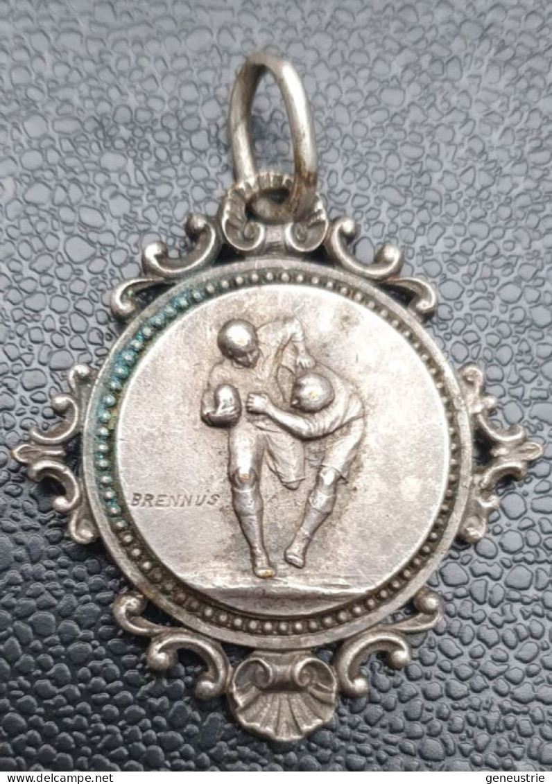 Magnifique Et Rare Médaille De Rugby "Haute Normandie 1906" Graveur : Charles Brennus - Rugby