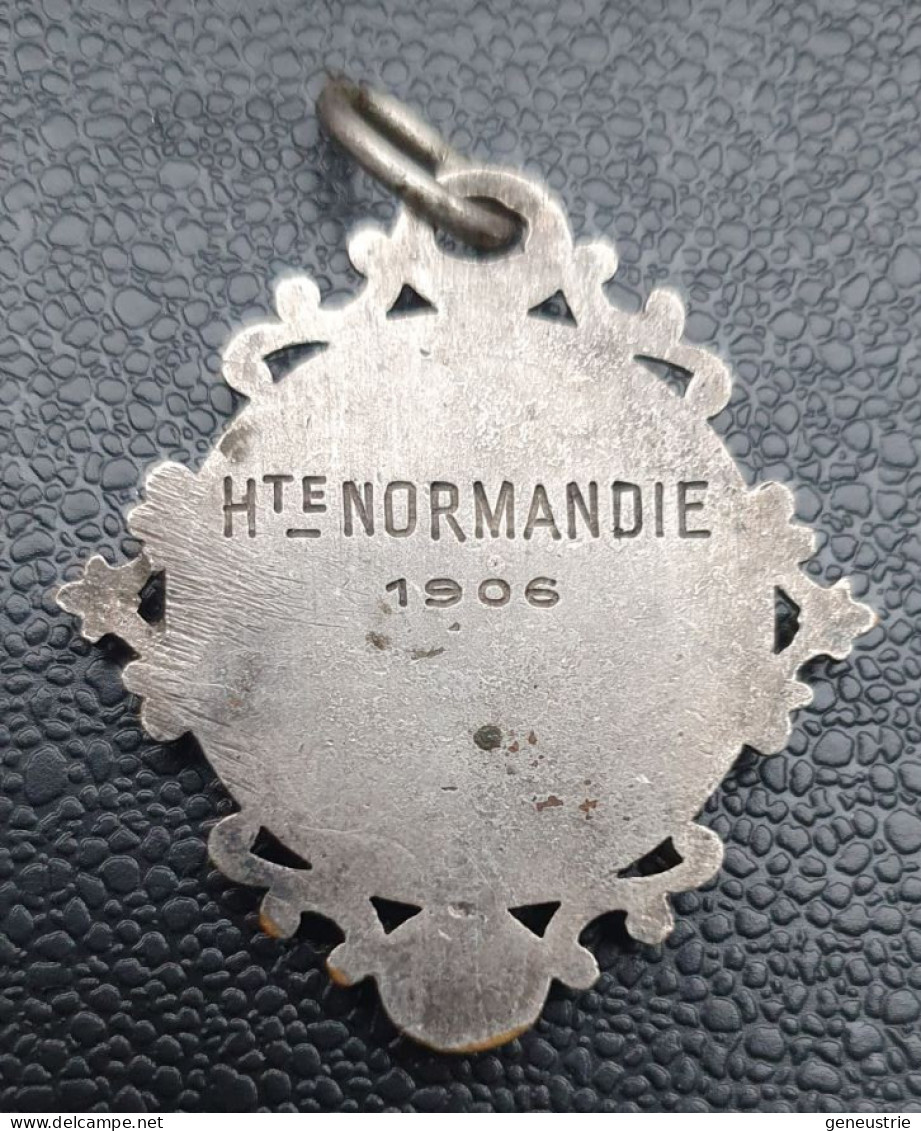 Magnifique Et Rare Médaille De Rugby "Haute Normandie 1906" Graveur : Charles Brennus - Rugby