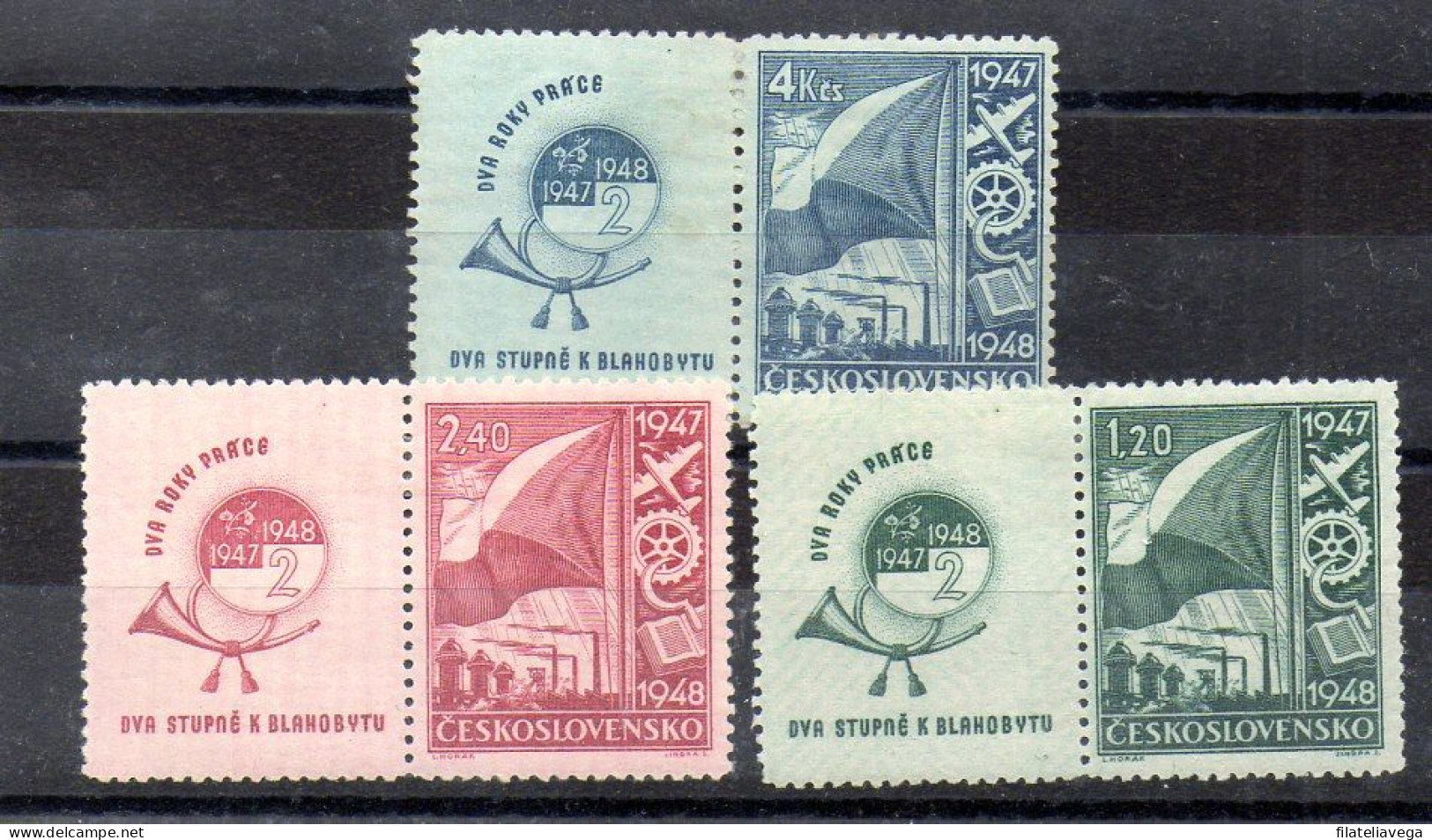 Checoslovaquia Series Nº Michel 512Zf/514Zf * - Unused Stamps