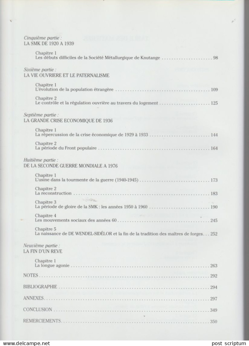 Livre - Société Métallurgique De Knutange - 100 Ans D'histoire - Lorraine - Vosges