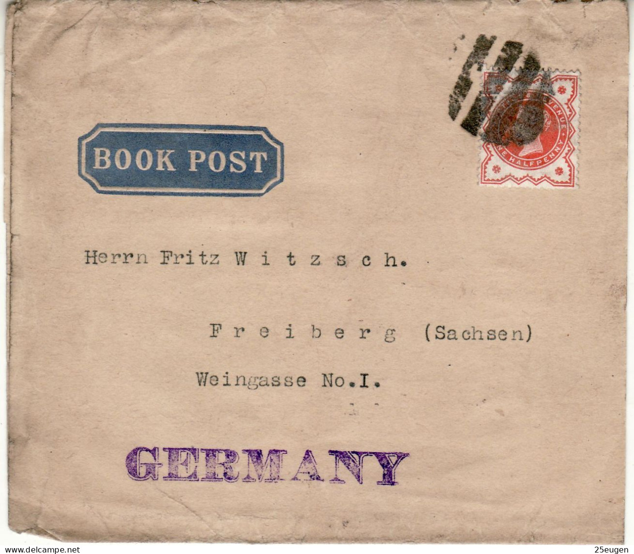 GREAT BRITAIN 1888 LETTER SENT TO FREIBERG - Storia Postale