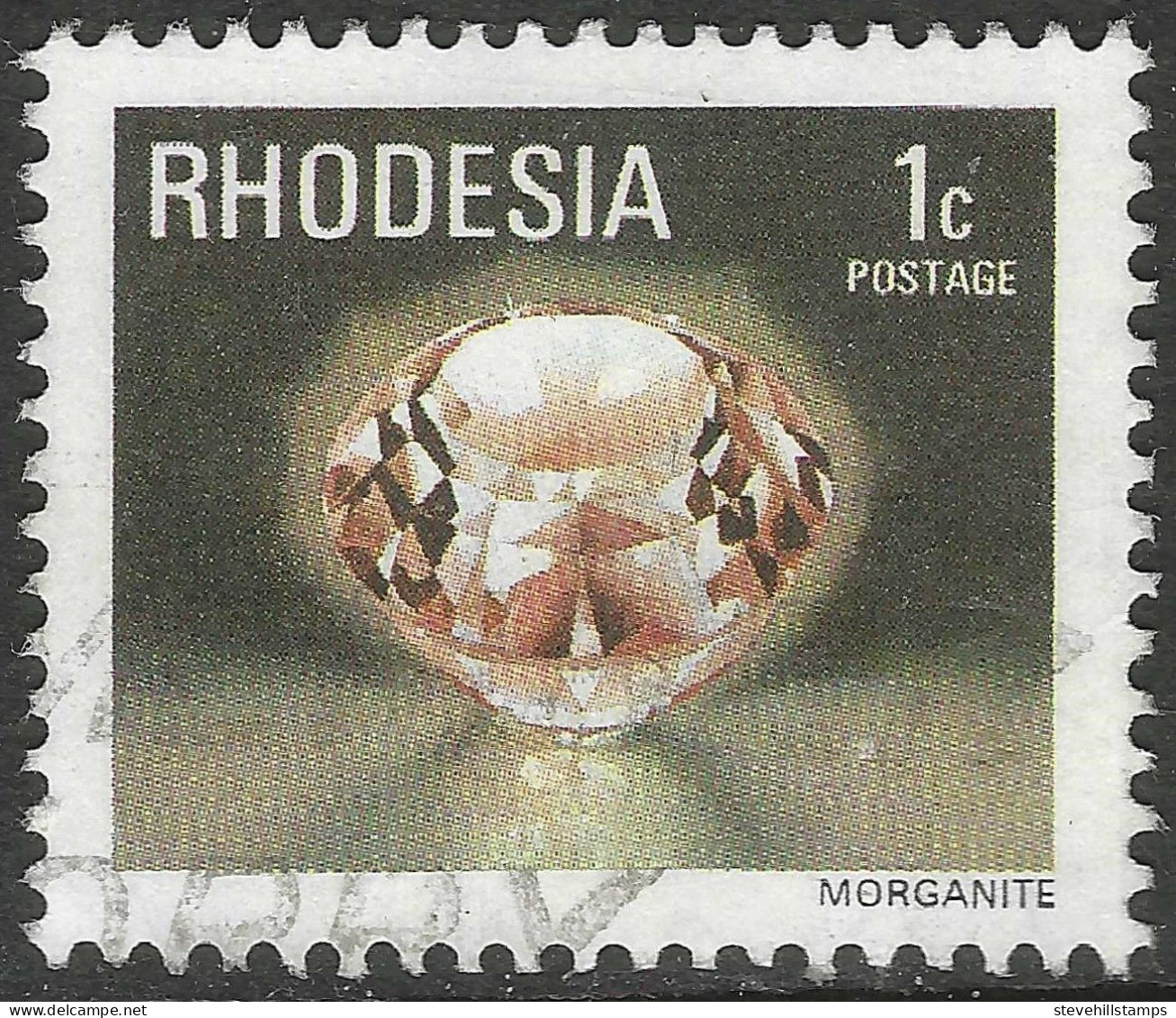Rhodesia. 1978 Gemstones, Wild Animals And Waterfalls. 1c Used SG 555 - Rhodesië (1964-1980)