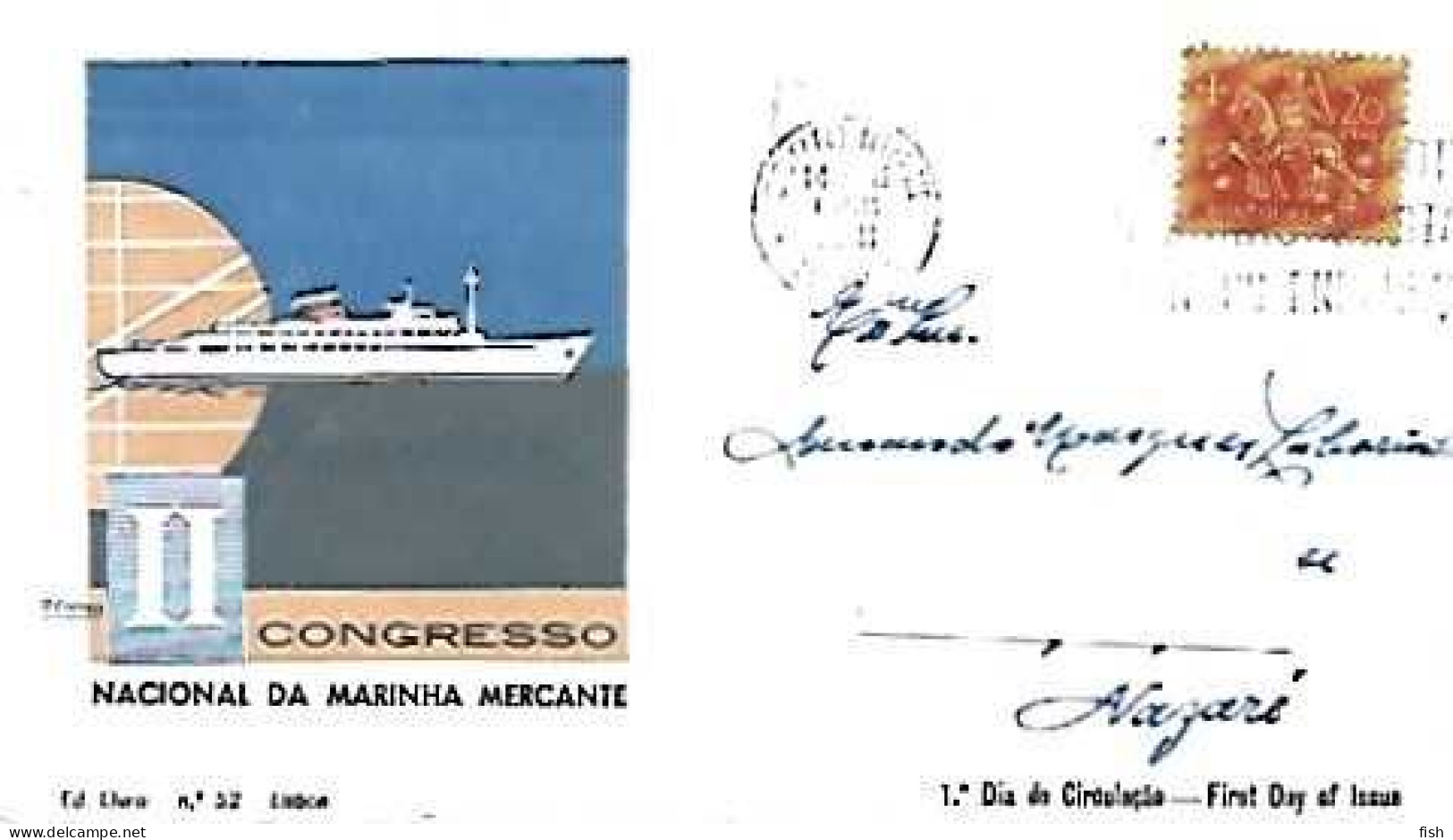 Portugal & FDC II National Congress Of The Merchant Marine, Lisboa A Nazaré 1958 (841) - Sonstige (See)