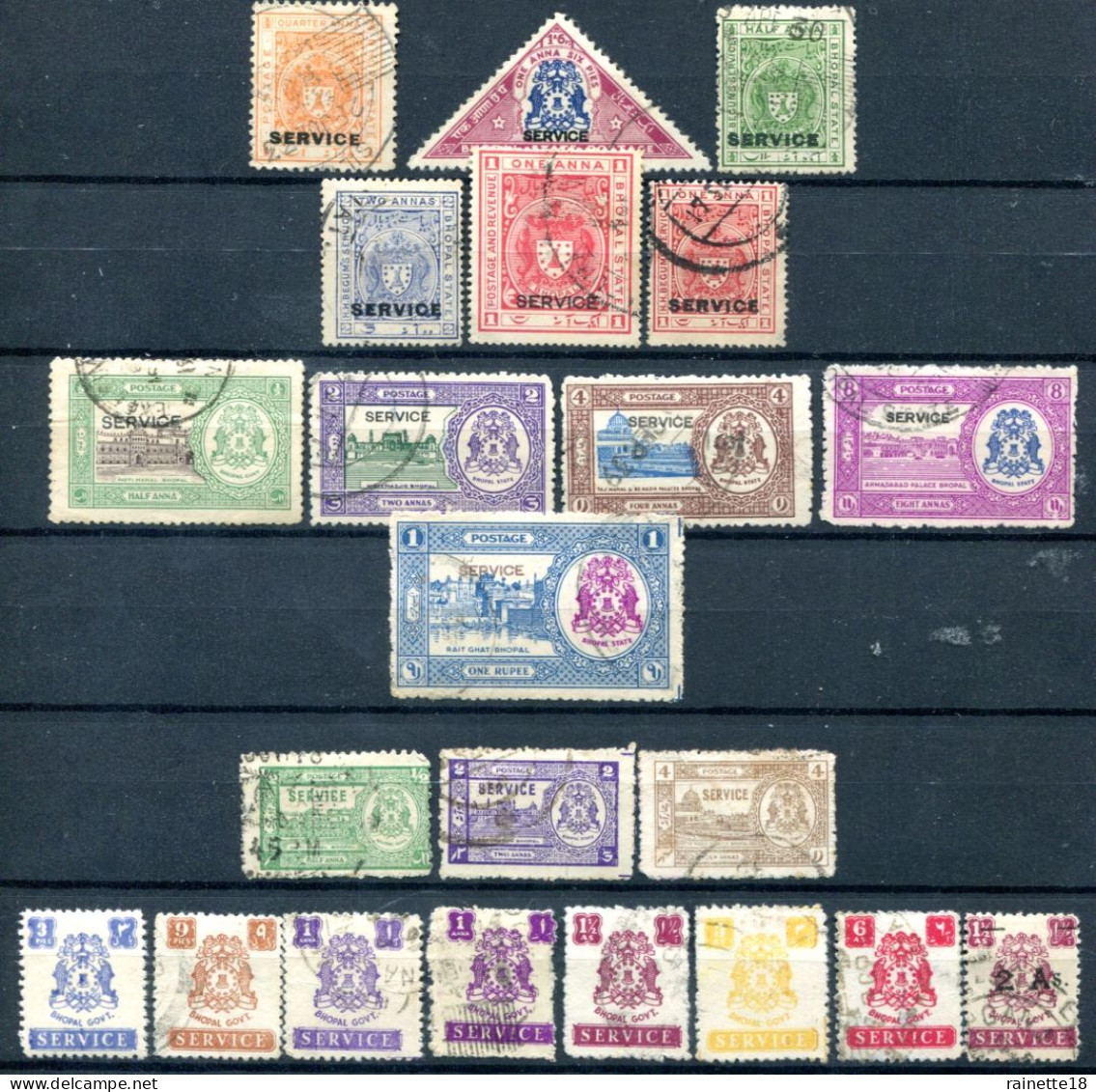 Bhopal     Timbres De Service 23/33 - 37/46 - Oblitérés - Bhopal