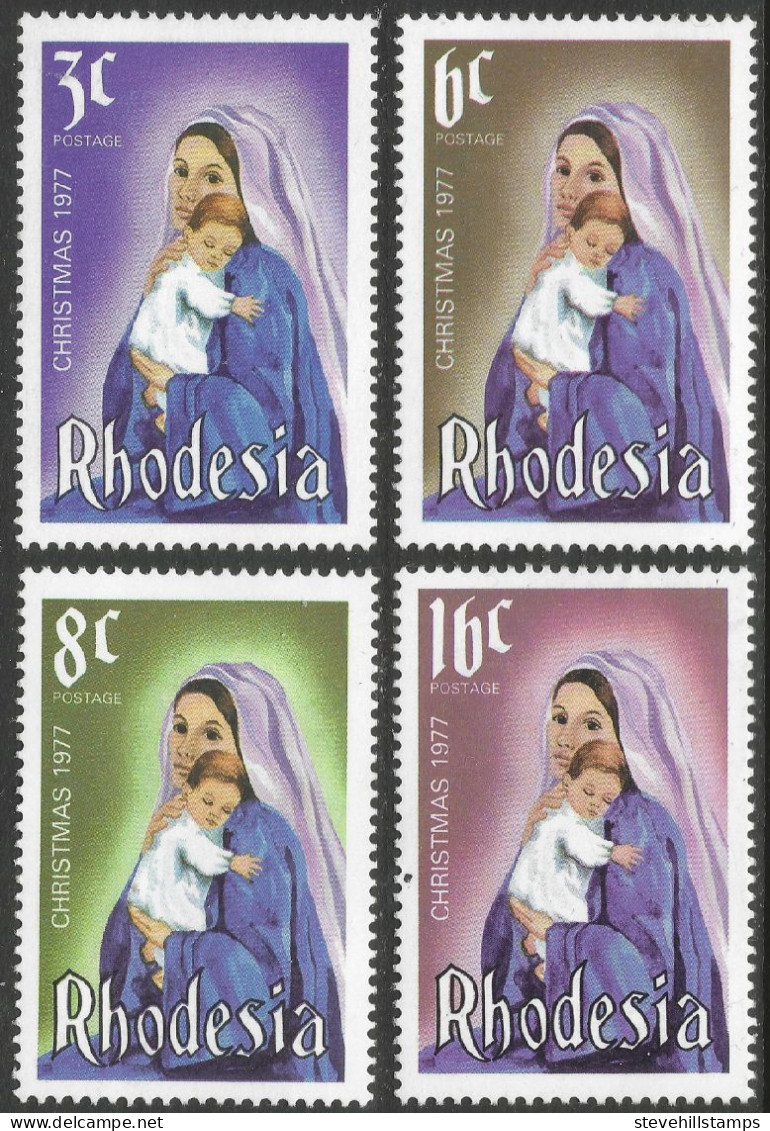 Rhodesia. 1977 Christmas. MH Complete Set. SG 549-552 - Rhodesia (1964-1980)