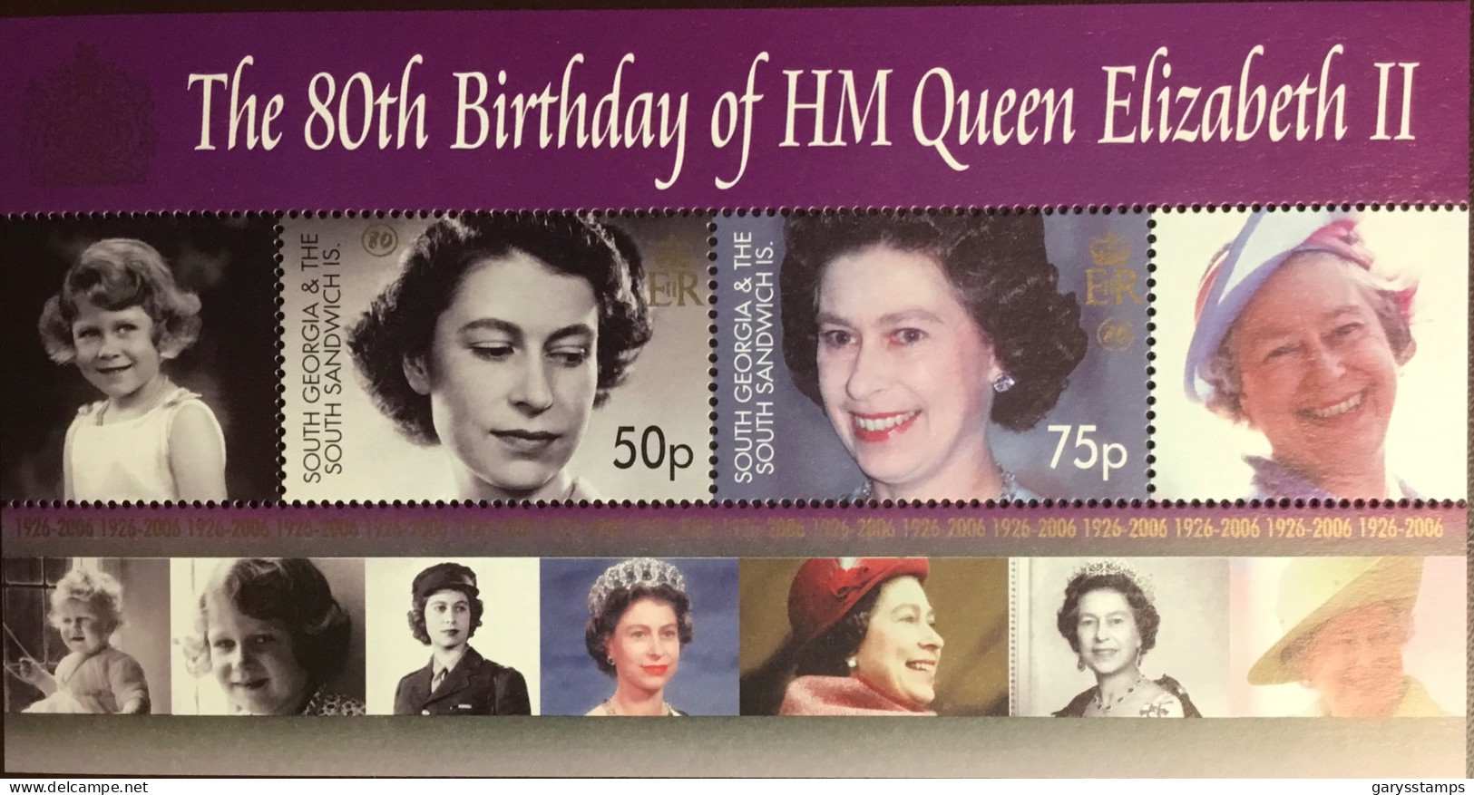 South Georgia 2006 Queen’s 80th Birthday Minisheet MNH - Georgias Del Sur (Islas)