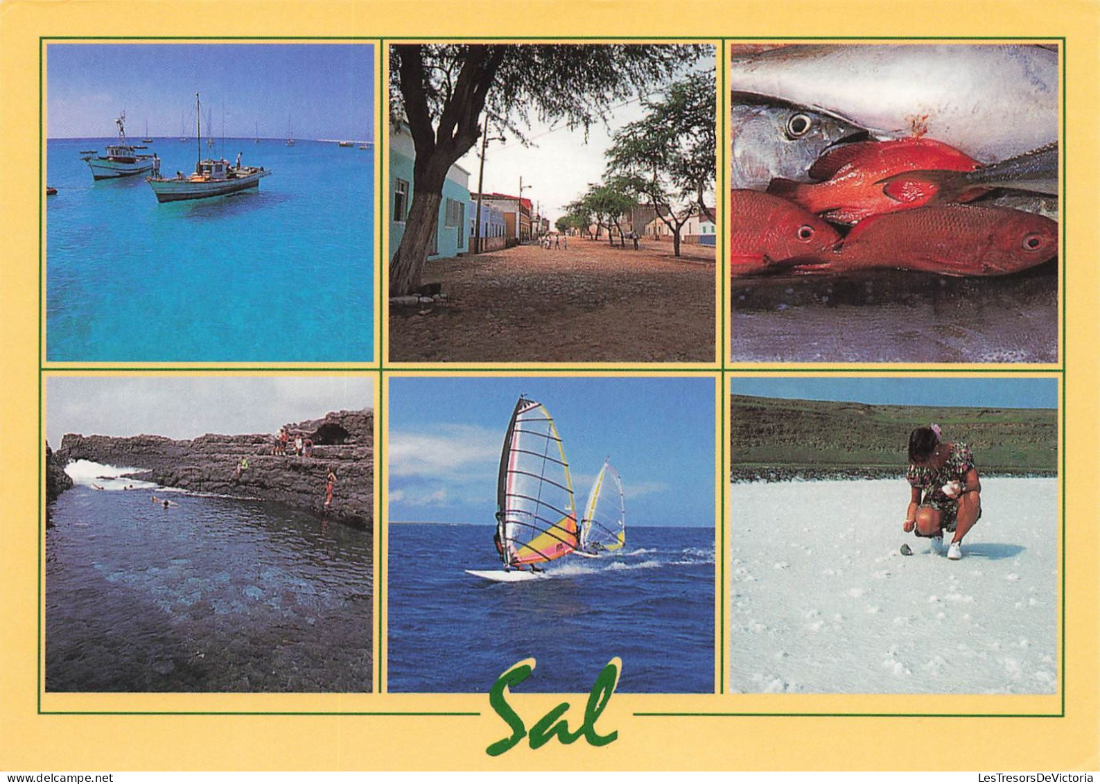 CAP VERT - Ile De Sal - Multivues - Colorisé - Carte Postale - Cap Verde