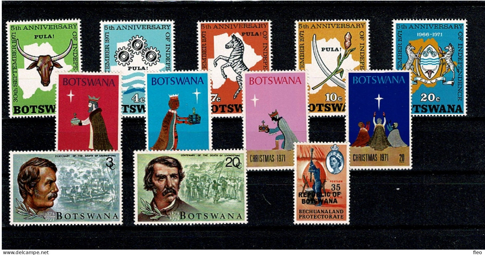 1971 Botswana ** - Botswana (1966-...)