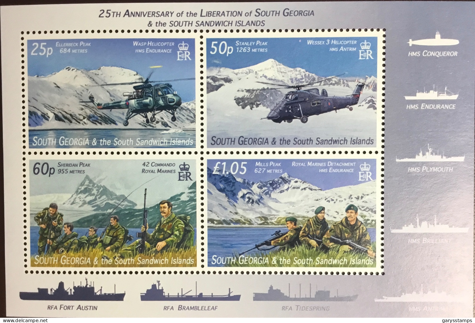 South Georgia 2007 Liberation Anniversary Minisheet MNH - Südgeorgien