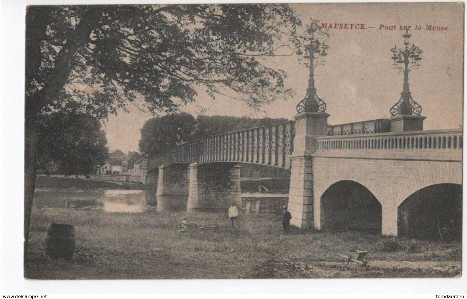 MAESEYCK - MAASEIK - Pont Sur La Meuse - Brug Over De Maas - 1910 (RODE TEKST!) - Maaseik
