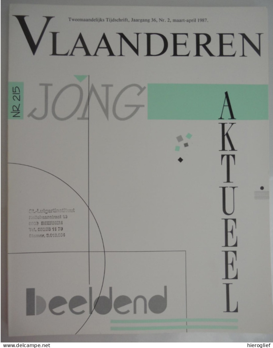 Jong Aktueel Beeldend -themanr 215 Tijdschrift VLAANDEREN 1987 Engels Feys Bellaert Cole Gouwy Tonnard Venlet Delvoye - Storia