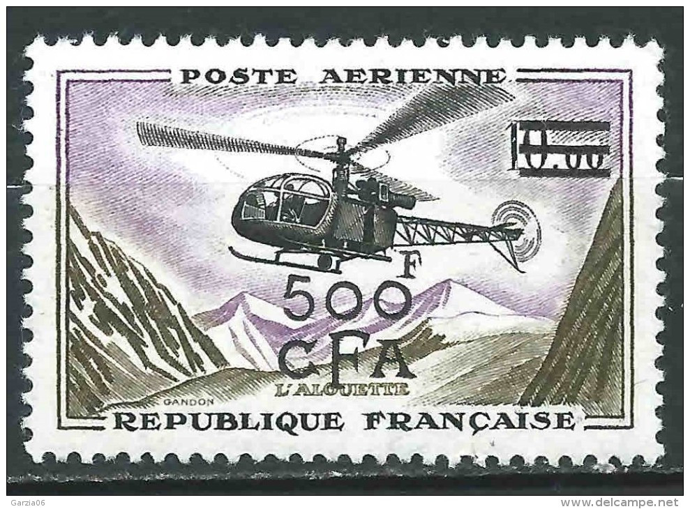 Reunion CFA - 1961 - Alouette  -PA N° 60 - Neuf ** - MNH - Posta Aerea