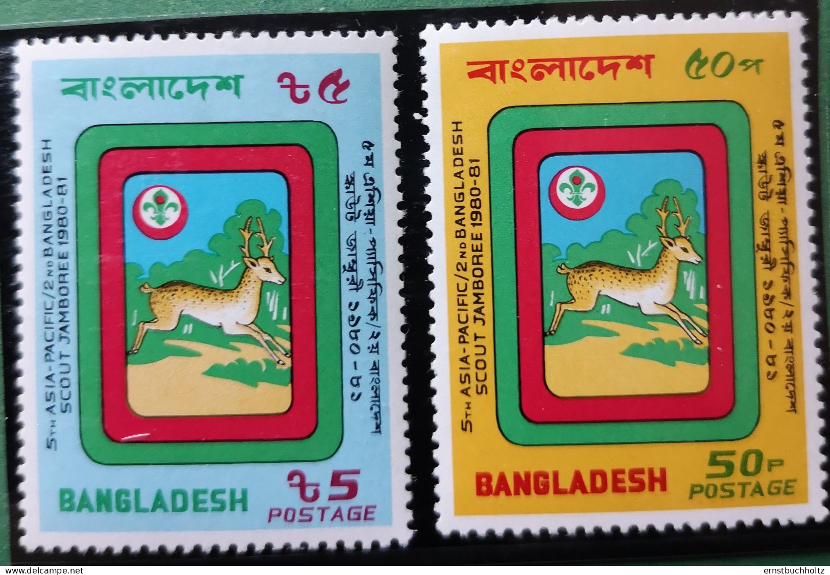 Bangladesch 1981 Scouts Axishirsch 2v** Set - Bangladesch