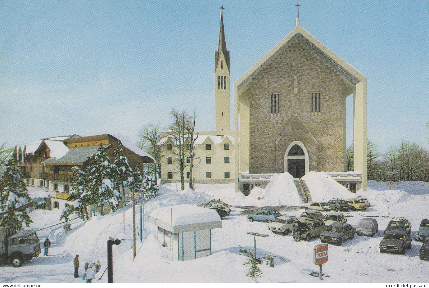 Cartolina Monte Terminillo ( Rieti ) - Chiesa Di S.francesco - Presidio Aereonautica - Rieti