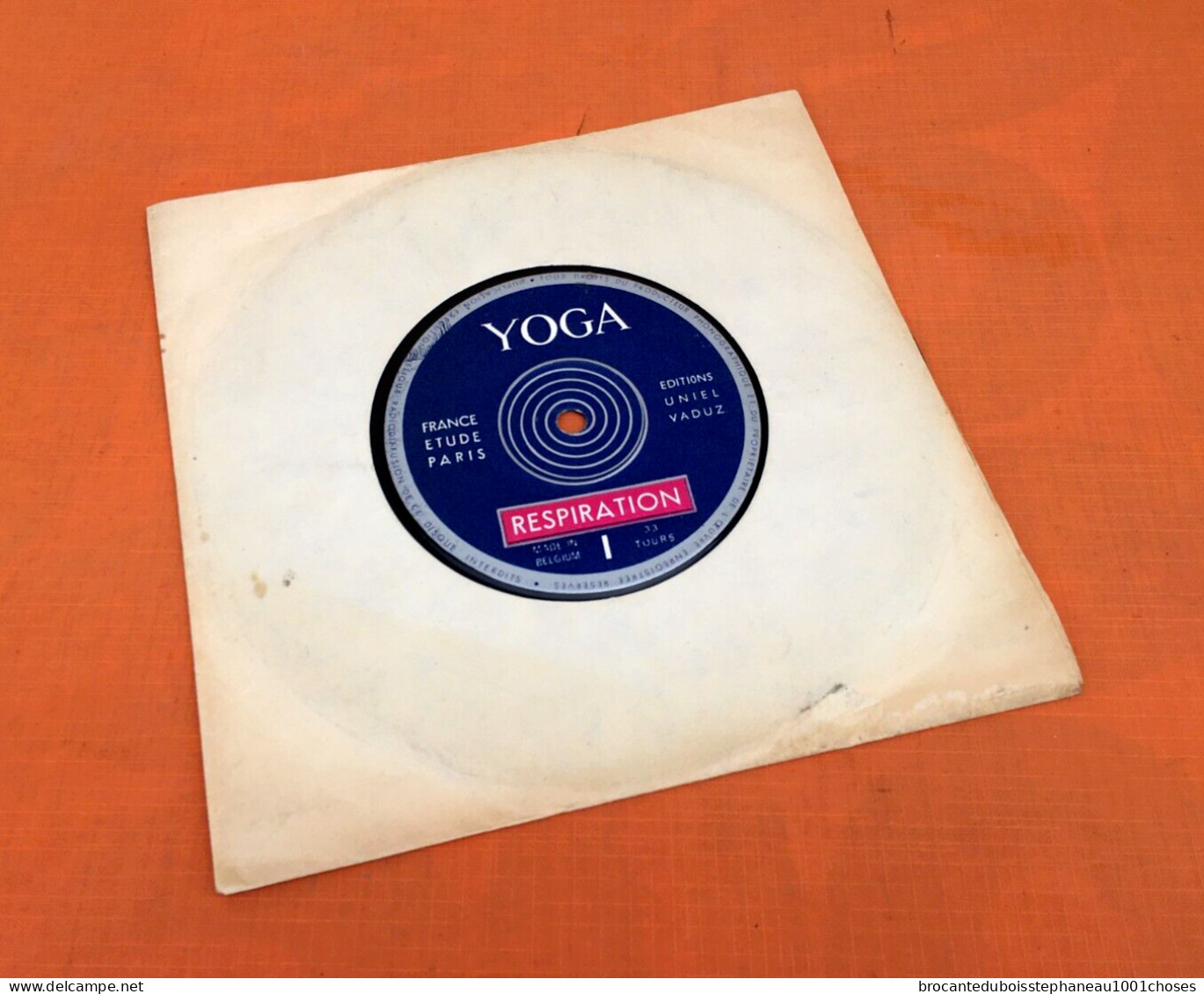 Vinyle 33 Tours (diamètre 17cm) Yoga  Respiration Relaxation France Etude Paris - Sonstige & Ohne Zuordnung