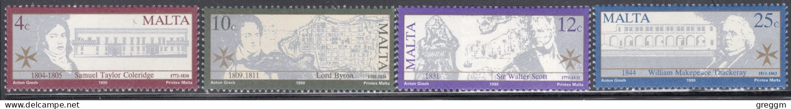 Malta 1990 Set Of Stamps To Celebrate British Writers In Unmounted Mint. - Malte