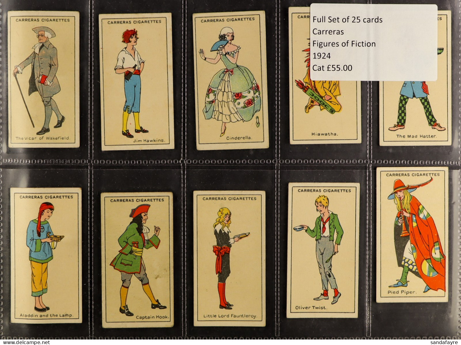 CIGARETTE / TRADE CARDS -  COMPLETE SETS In Album. Includes Carreras 'Figures Of Fiction, Ogden's 'Actors, Natural And C - Andere & Zonder Classificatie