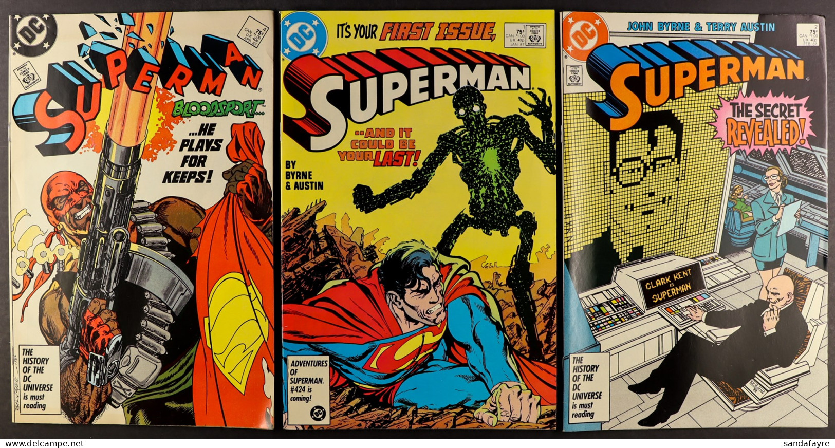 DC COMICS - SUPERMAN 1987 - 1990. Comprises Of Issue 1-11, (#4 - First Appearance Of Bloodsport And Maggie Sawyer) 13-15 - Other & Unclassified