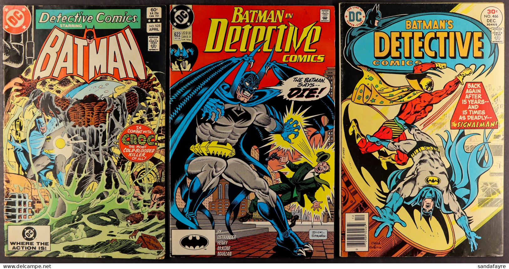 DC COMICS - DETECTIVE COMICS 1976 - 1990 Featuring Batman. Approximately 130 Issues From 466 - 622. Generally Very Fine. - Other & Unclassified