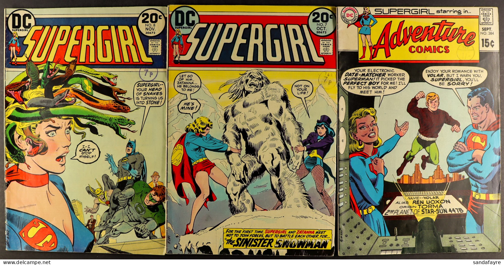 DC COMICS - SUPERGIRL RELATED Comprising Of 12 'Adventure Comics' Featuring Supergirl, 1969-1972, 'Action Comics Supergi - Other & Unclassified
