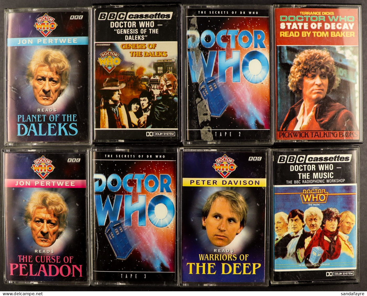 DR WHO - CASSETTES, CDs And DVDs. Small Selection Comprising Of 18 Cassettes, Dalek And Cyberman Audio CD Box Sets (in T - Andere & Zonder Classificatie