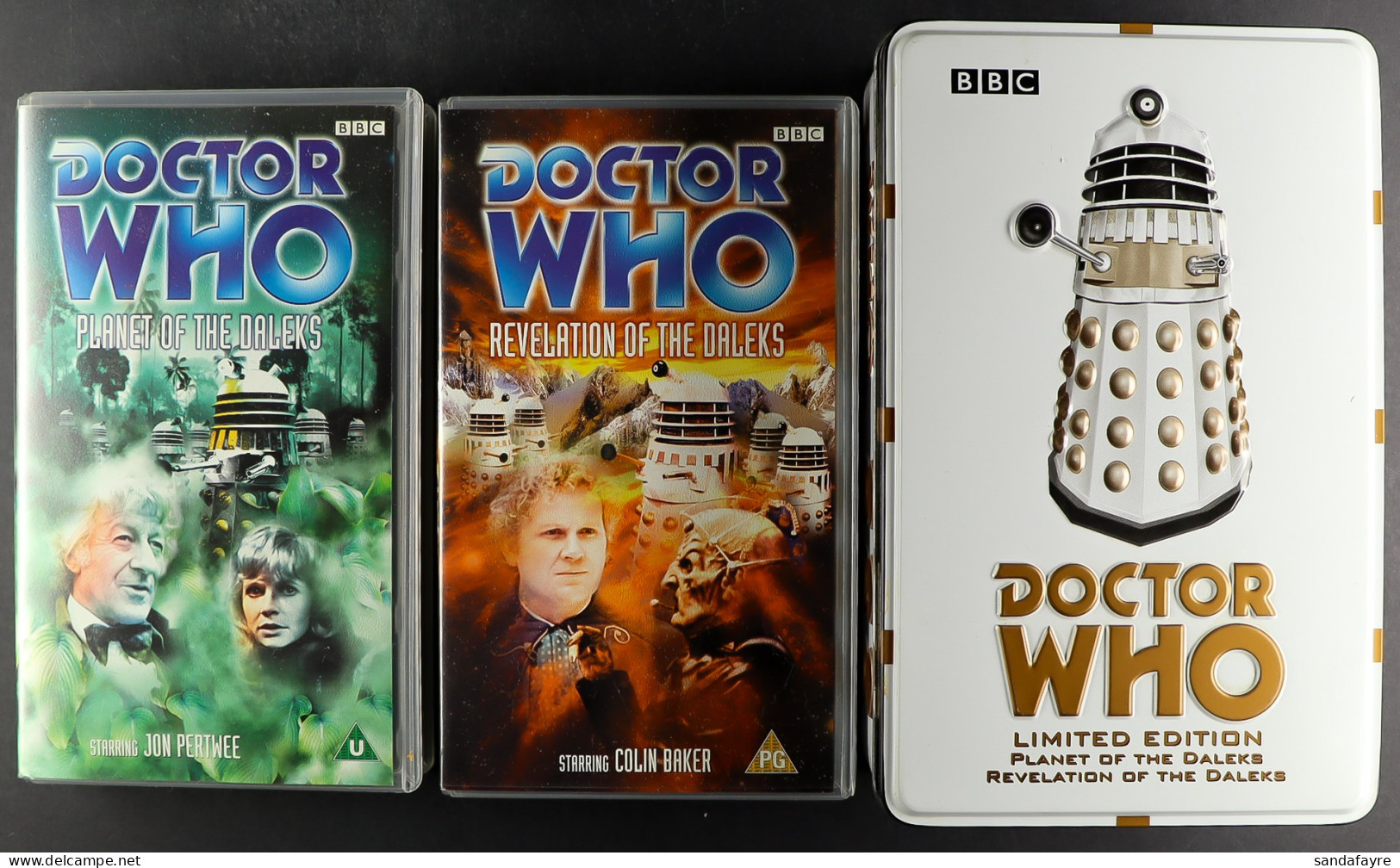 DR WHO - VHS LIMITED EDITIONS. Comprising Of 'Planet Of The Daleks And Revelation Of The Daleks' (tin Box), 'Colony In S - Other & Unclassified