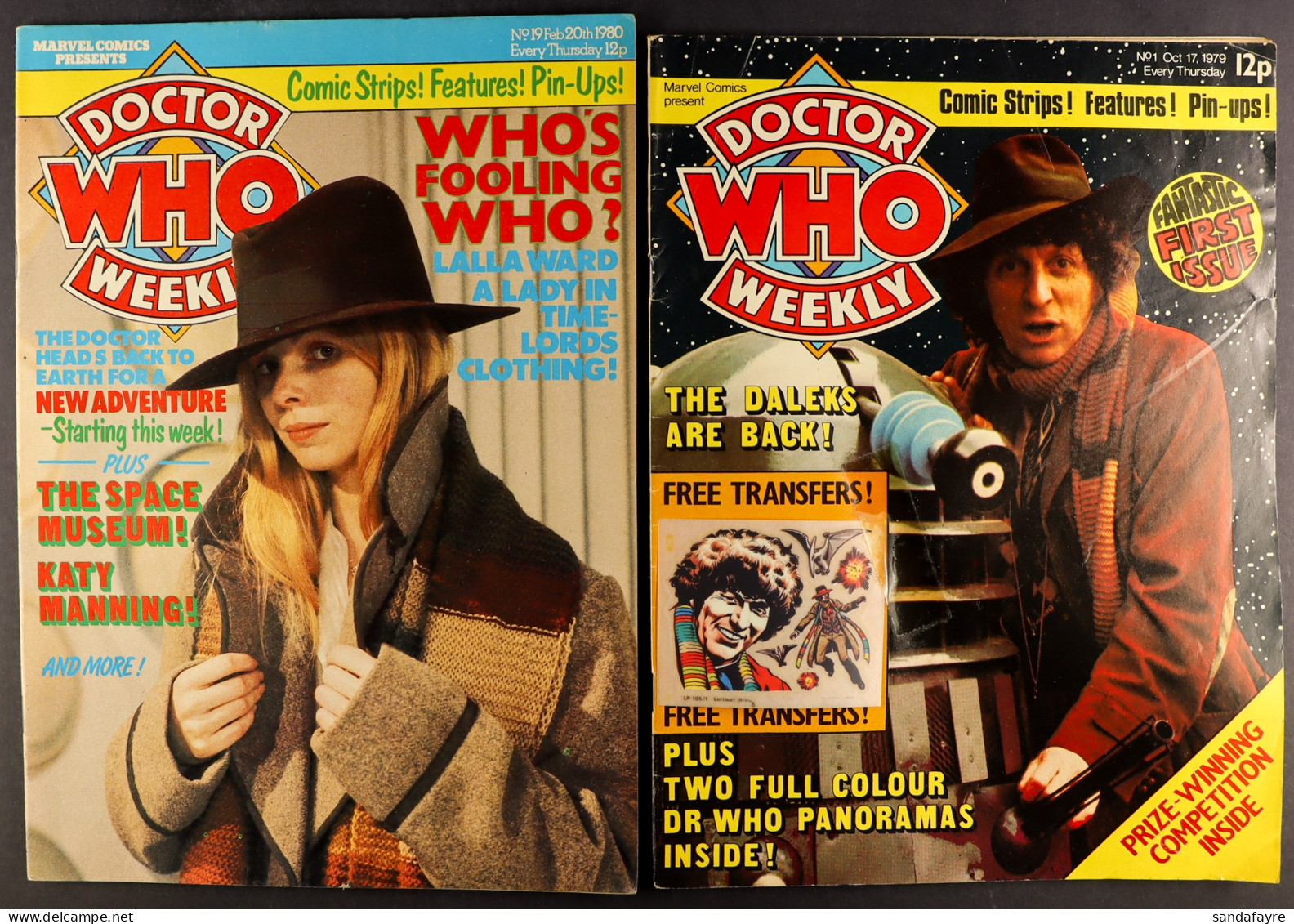 DR WHO - WEEKLY MAGAZINE 1# ONWARDS. Includes The Rare 1st Edition With The Free Transfers (front Cover Has Corner Fold) - Autres & Non Classés