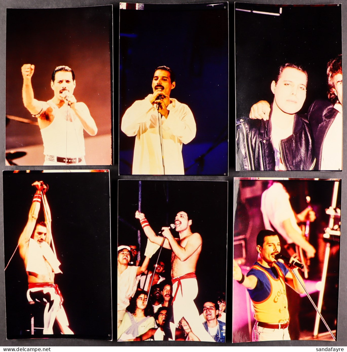 FREDDIE MERCURY AND QUEEN PHOTOGRAPHS. 19 Different Images On AGFA Printing Paper. Pin Holes To Corners From Display. - Andere & Zonder Classificatie