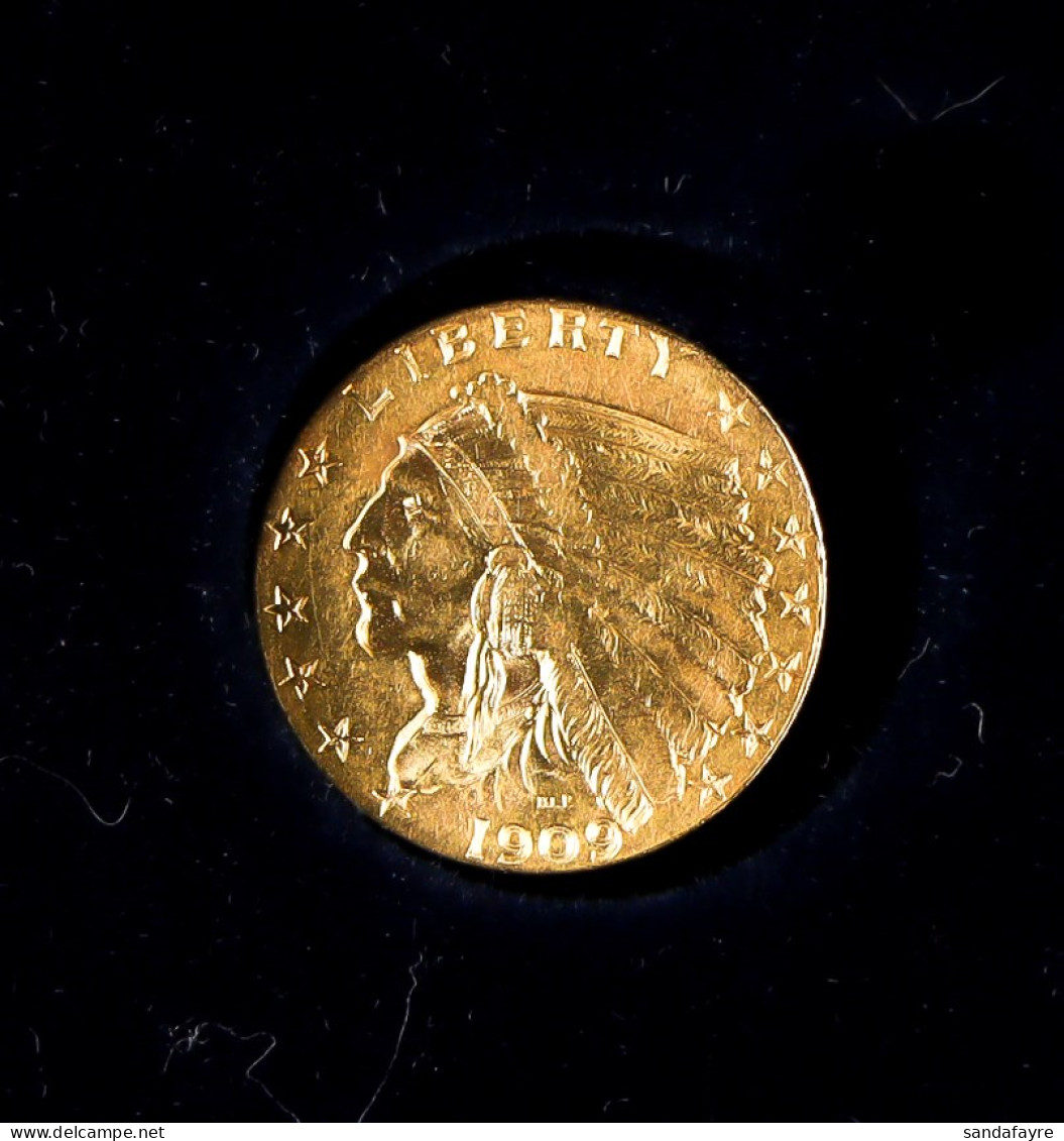GOLD COIN USA 1909 Gold Quarter Indian Head, Weight 4.18g (3.762g Pure Gold)Â  - Autres & Non Classés