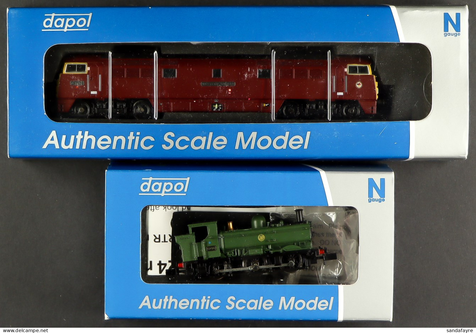 N GAUGE DAPOL ENGINES. Class 52 BR D1056 Western Sultan And Pannier 6741. Boxed And Working. (2) - Andere & Zonder Classificatie