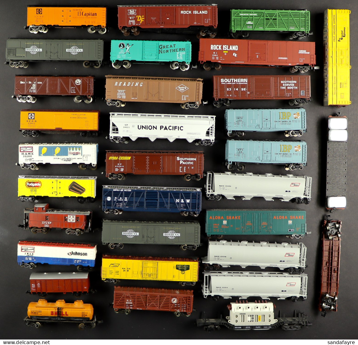 N GAUGE ROLLING STOCK. A Range Of Wagons. No Manufacturer's Stamps Noted On Based. (30) - Andere & Zonder Classificatie