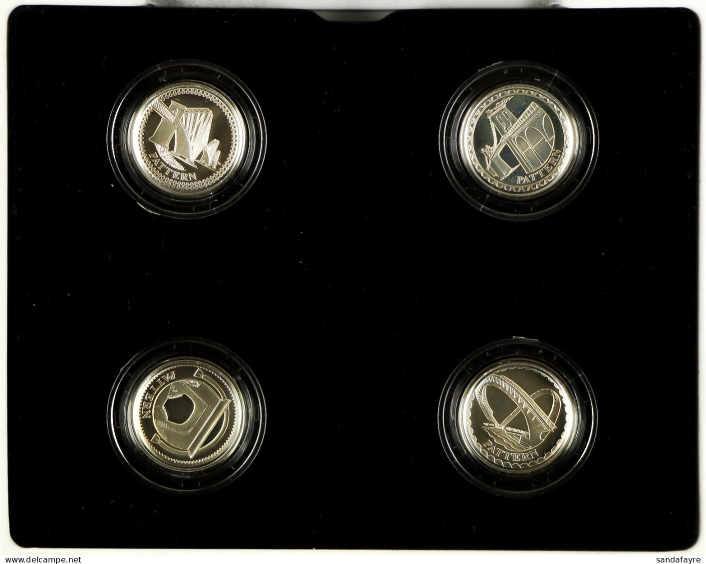 SILVER PROOF COINS Great Britain 2003 Â£1 Bridges Silver Proof Pattern Collection In Box. (4 Coins) - Autres & Non Classés