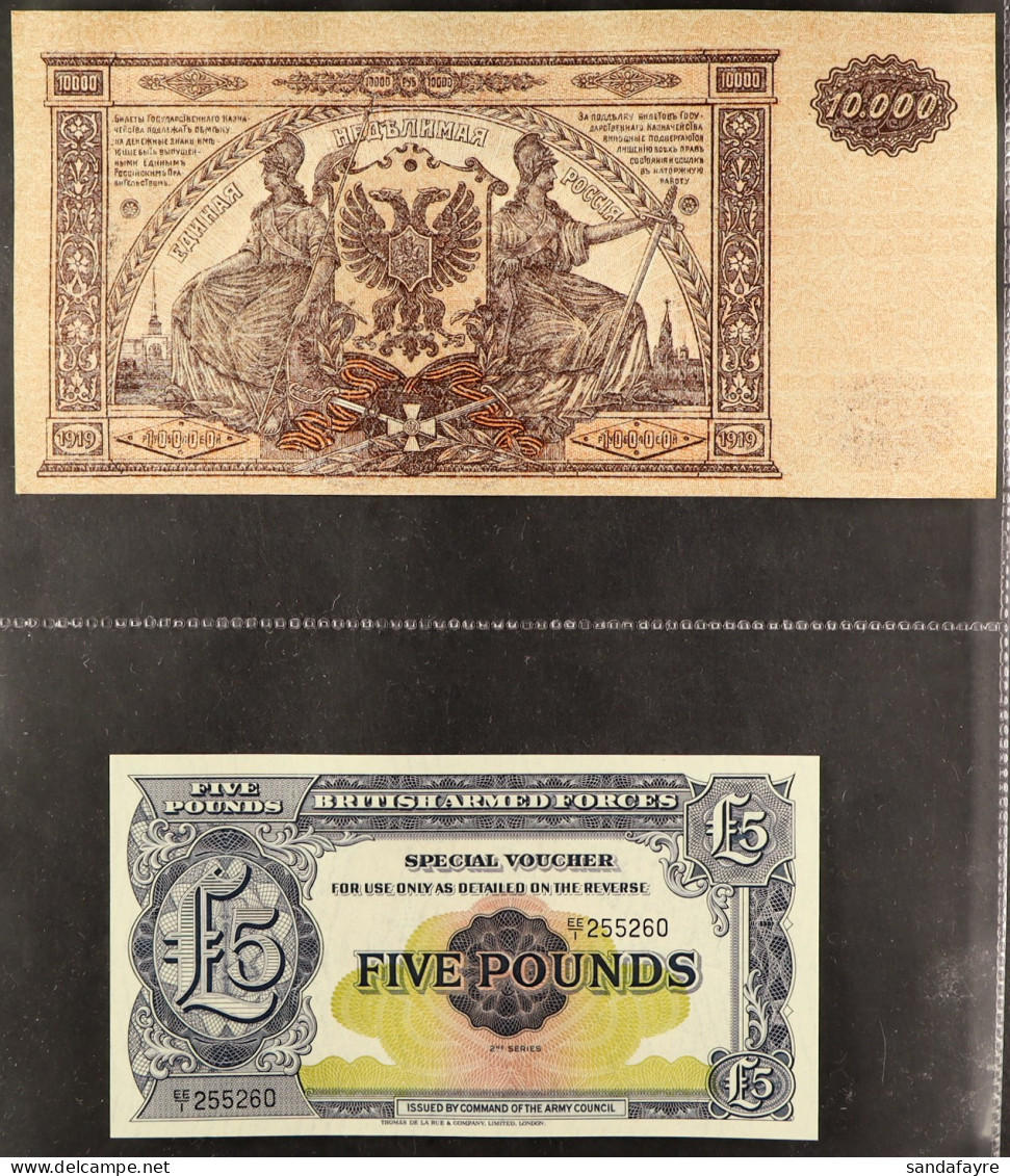 WORLD BANKNOTES 20th Century Various Uncirculated Banknotes, Includes British Armed Forces To Â£5, Various South America - Sonstige & Ohne Zuordnung